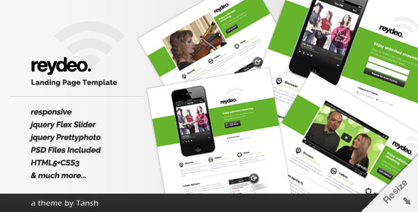 Reydeo Responsive HTML Landing Page Template - Software Technology