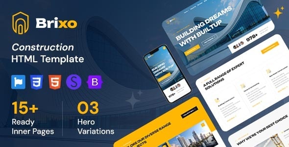 Brixo - Construction HTML Template - Business Corporate