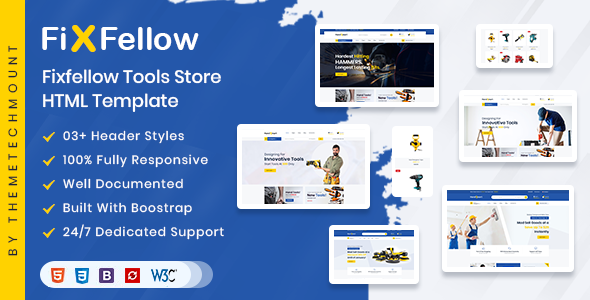 Fixfellow - Tools Store eCommerce HTML Template - Shopping Retail