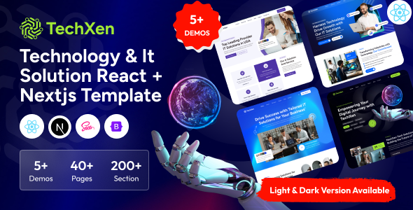 Techxen - Technology & It Solution React + NextJS Template - Business Corporate