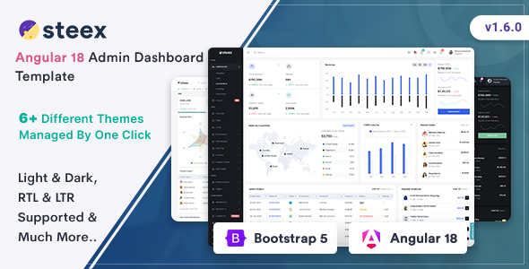 Steex - Angular 18 Admin & Dashboard Template - Admin Templates Site Templates