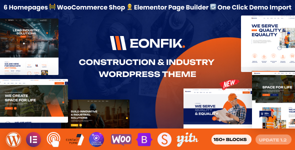 Eonfik - Construction & Industry WordPress Theme - Business Corporate