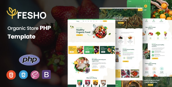 Fesho - Organic Store PHP Template - Food Retail