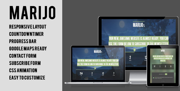 Marijo - Responsive Under Construction Template - Under Construction Specialty Pages