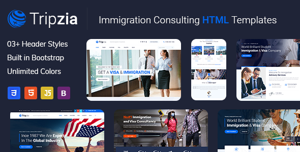 Tripzia – Immigration and Visa Consulting HTML Template - Business Corporate