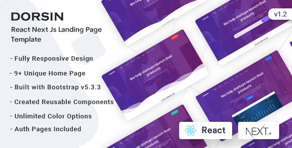 Dorsin - React Next Js Landing Page Template - Corporate Site Templates