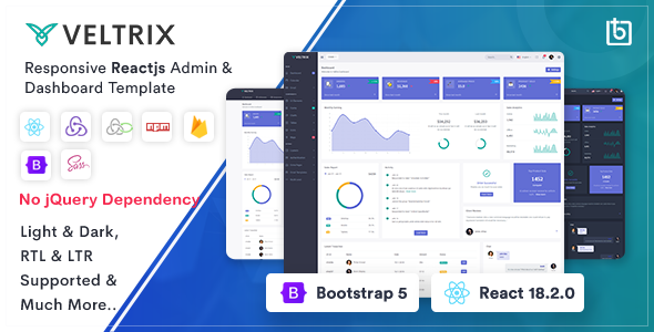 Veltrix - React Js Admin & Dashboard Template - Admin Templates Site Templates