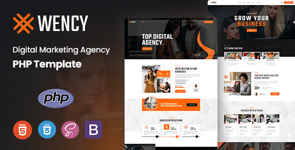 Wency - Digital Agency PHP Template - Business Corporate