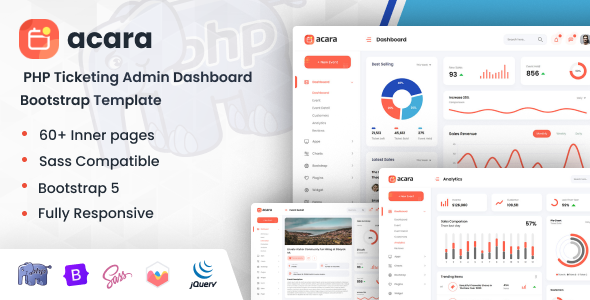 Acara - PHP Ticketing Admin Dashboard Bootstrap Template - Admin Templates Site Templates
