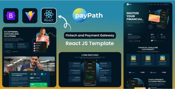 PayPath - Fintech & Online Payment Gateway React JS Template - Business Corporate