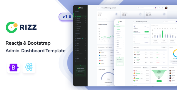 Rizz - React Admin & Dashboard Template - Admin Templates Site Templates