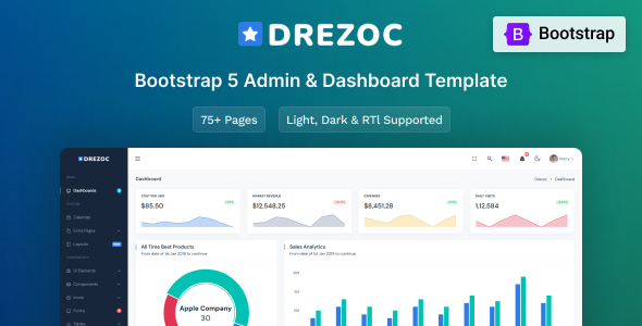 Drezoc - Admin & Dashboard Template - Admin Templates Site Templates