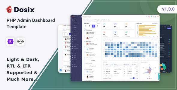 Dosix - PHP Admin & Dashboard Template - Admin Templates Site Templates