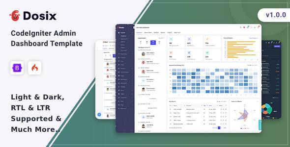 Dosix - CodeIgniter Admin & Dashboard Template - Admin Templates Site Templates