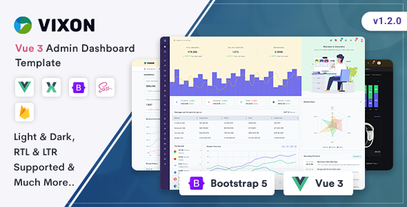 Vixon - Vuejs Admin & Dashboard Template - Admin Templates Site Templates