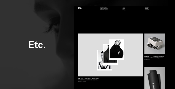 Etc. - Creative Portfolio WordPress Theme - Portfolio Creative