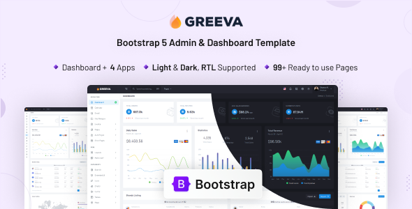 Greeva - Bootstrap 5 Admin & Dashboard Template - Admin Templates Site Templates