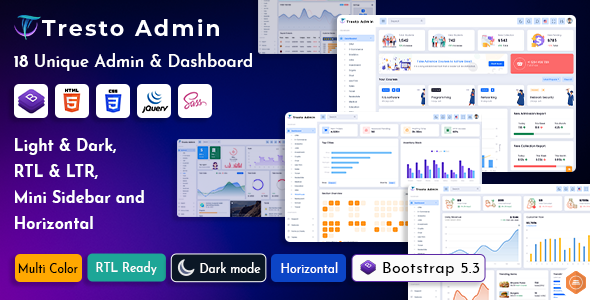 Tresto - Bootstrap Admin Dashboard Template - Admin Templates Site Templates
