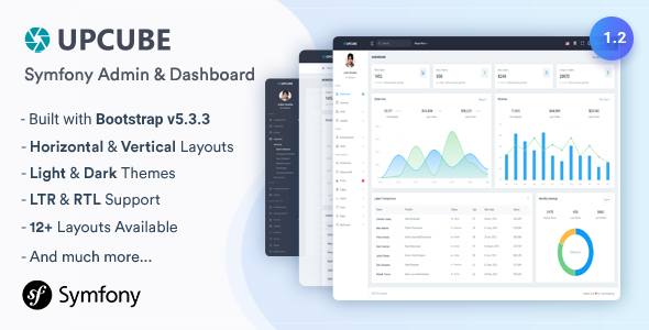 Upcube - Symfony Admin & Dashboard Template - Admin Templates Site Templates