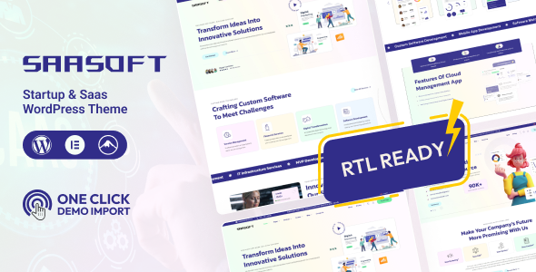 SaaSoft - SaaS, Tech Startup WordPress Theme - Technology WordPress