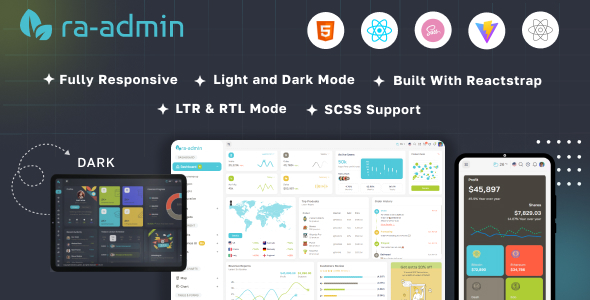 Ra-admin React JS(Vite) Admin Dashboard Template - Admin Templates Site Templates