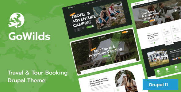 Gowilds - Travel & Tour Booking Drupal 11 Theme - Travel Retail