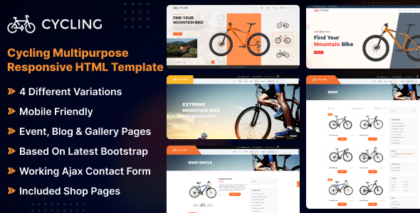 Cycling Multipurpose Responsive HTML Template - Events Entertainment