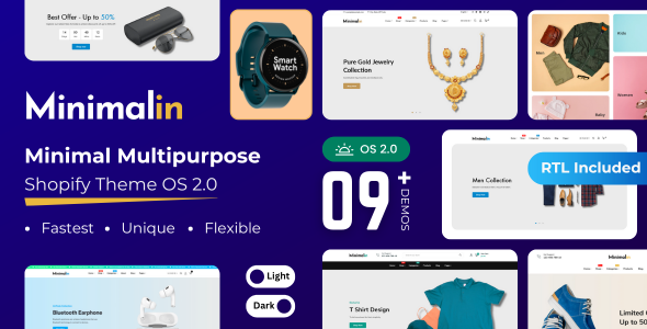 Minimalin - Minimal Multipurpose Shopify Theme OS 2.0 - Fashion Shopify