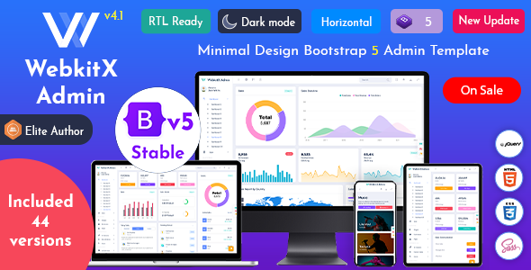 WebkitX Admin - Bootstrap 5 Admin Dashboard Template & User Interface - Admin Templates Site Templates
