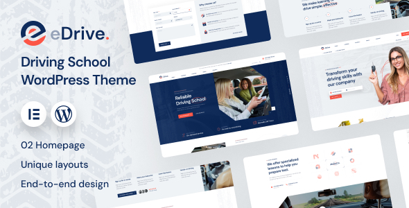 eDrive - Driving School WordPress Theme - Business Corporate