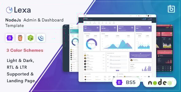 Lexa - Node.js Admin & Dashboard Template - Admin Templates Site Templates