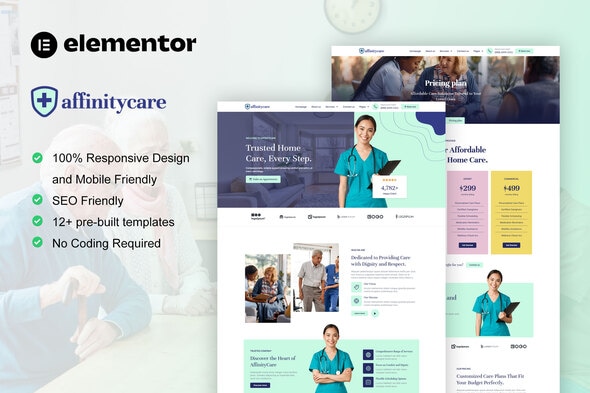 AffinityCare - Home Care & Private Nursing Services Elementor Template Kit - Health & Medical Elementor