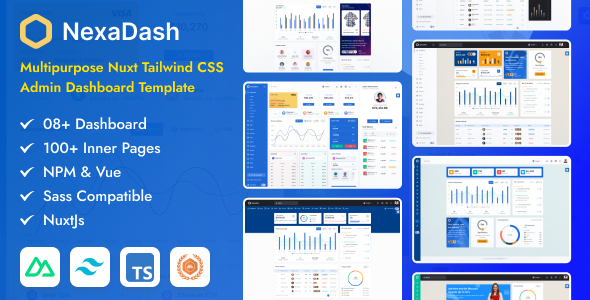 NexaDash - Nuxt Tailwind CSS Multipurpose Admin & Dashboard Template - Admin Templates Site Templates