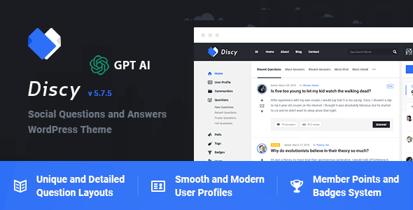 Discy - Social Questions and Answers WordPress Theme - Miscellaneous WordPress