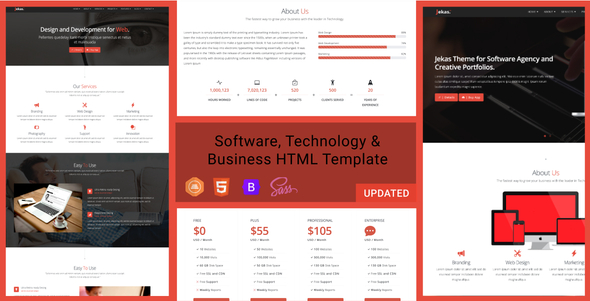 Software, Technology & Business Bootstrap Html Template - Jekas - Software Technology