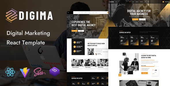 Digima - Creative Agency React Template - Business Corporate
