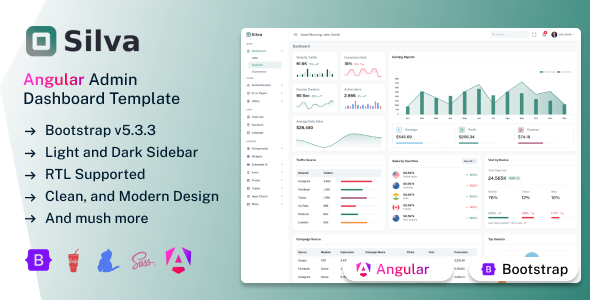 Silva - Angular Admin Dashboard Template - Admin Templates Site Templates