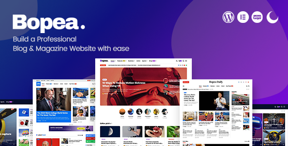 Bopea - Newspaper & Magazine WordPress Theme - News / Editorial Blog / Magazine