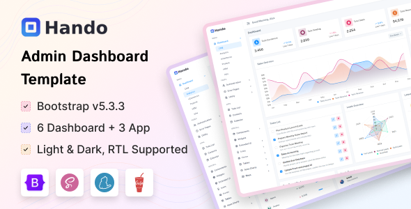 Hando - Bootstrap 5 Admin & Dashboard Template - Admin Templates Site Templates