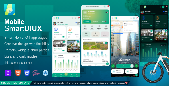 SmartUIUX Home Gardening Vehicle Connect Mobile App Bootstrap 5 HTML Template - Mobile Site Templates