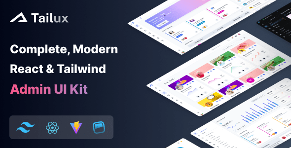 Tailux - React Tailwind Admin Template (React 19) - Admin Templates Site Templates