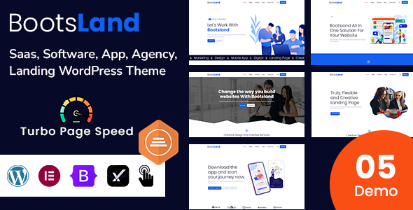 Bootsland - SaaS, Software, Agency, App WordPress Theme - Technology WordPress