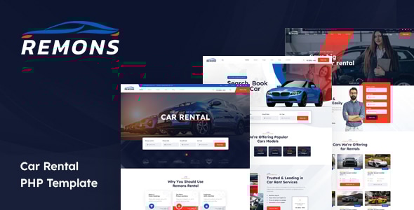 Remons - Car Rental PHP Template - Business Corporate