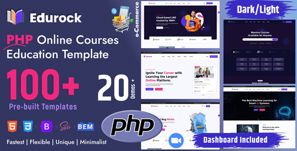 EduRock - PHP Education Online Courses Template - Corporate Site Templates