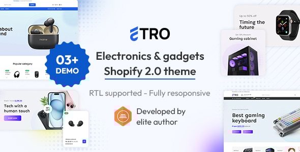 Etro - The Electronics & Gadgets Shopify 2.0 Theme - Technology Shopify