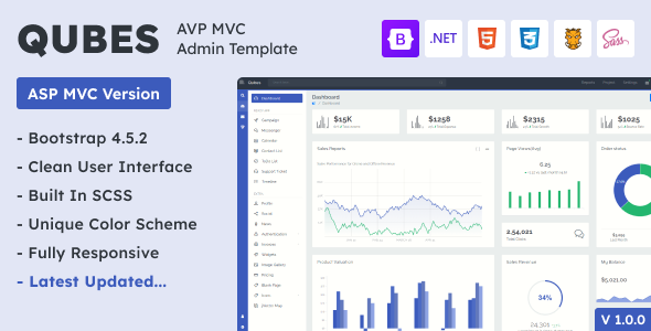 Qubes - Multipurpose ASP MVC Admin Template - Admin Templates Site Templates