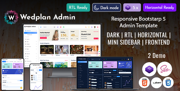 Wedplan - Bootstrap Admin Dashboard Template - Admin Templates Site Templates