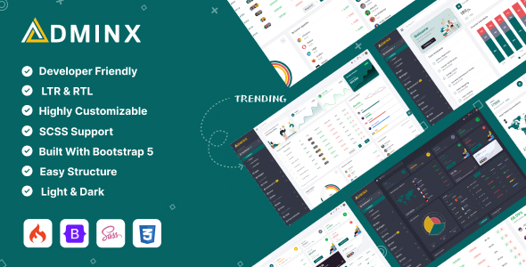 AdminX Codeigniter Admin Dashboard Template - Admin Templates Site Templates