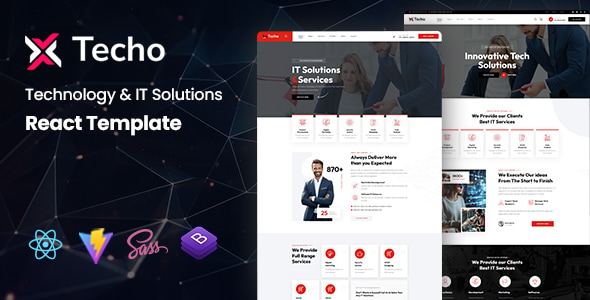Techo - Technology & IT Solutions React Template - Software Technology
