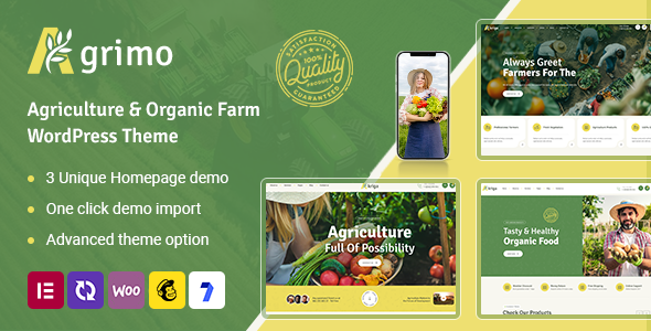 Agrimo - Agriculture & Organic Farm WordPress Theme - Food Retail